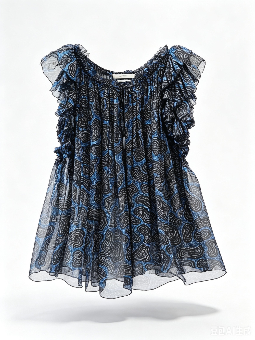 Isbael Marant pleated georgette silk Marcia blouse